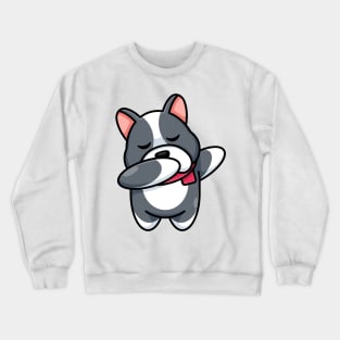 Cute baby dog dabbing cartoon Crewneck Sweatshirt